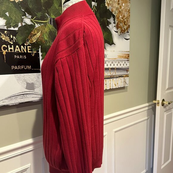 JOS.A.BANK MEN'S 1/4-ZIP PULLOVER SWEATER:PRE-OWNED BLACK or DEEP RED LARGE - Picture 15 of 16